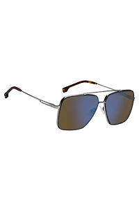 Fork-temple sunglasses with Havana end tips