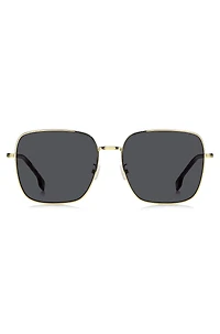 Gold-tone sunglasses with signature hardware