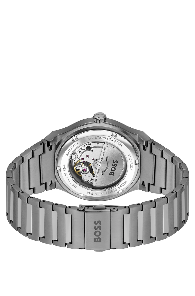 Blue-dial watch with Japanese automatic movement