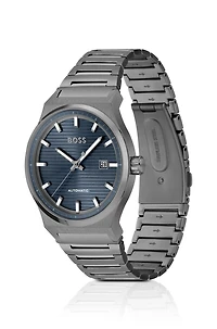 Blue-dial watch with Japanese automatic movement