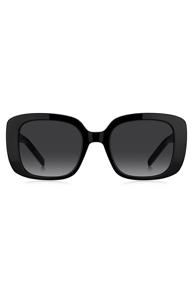 Black-acetate sunglasses with Double B monogram
