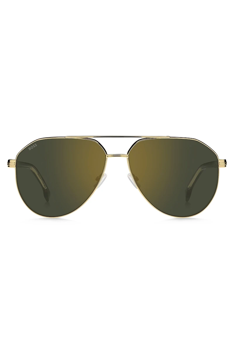 Havana acetate sunglasses with beta-titanium temples