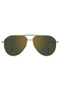 Havana acetate sunglasses with beta-titanium temples