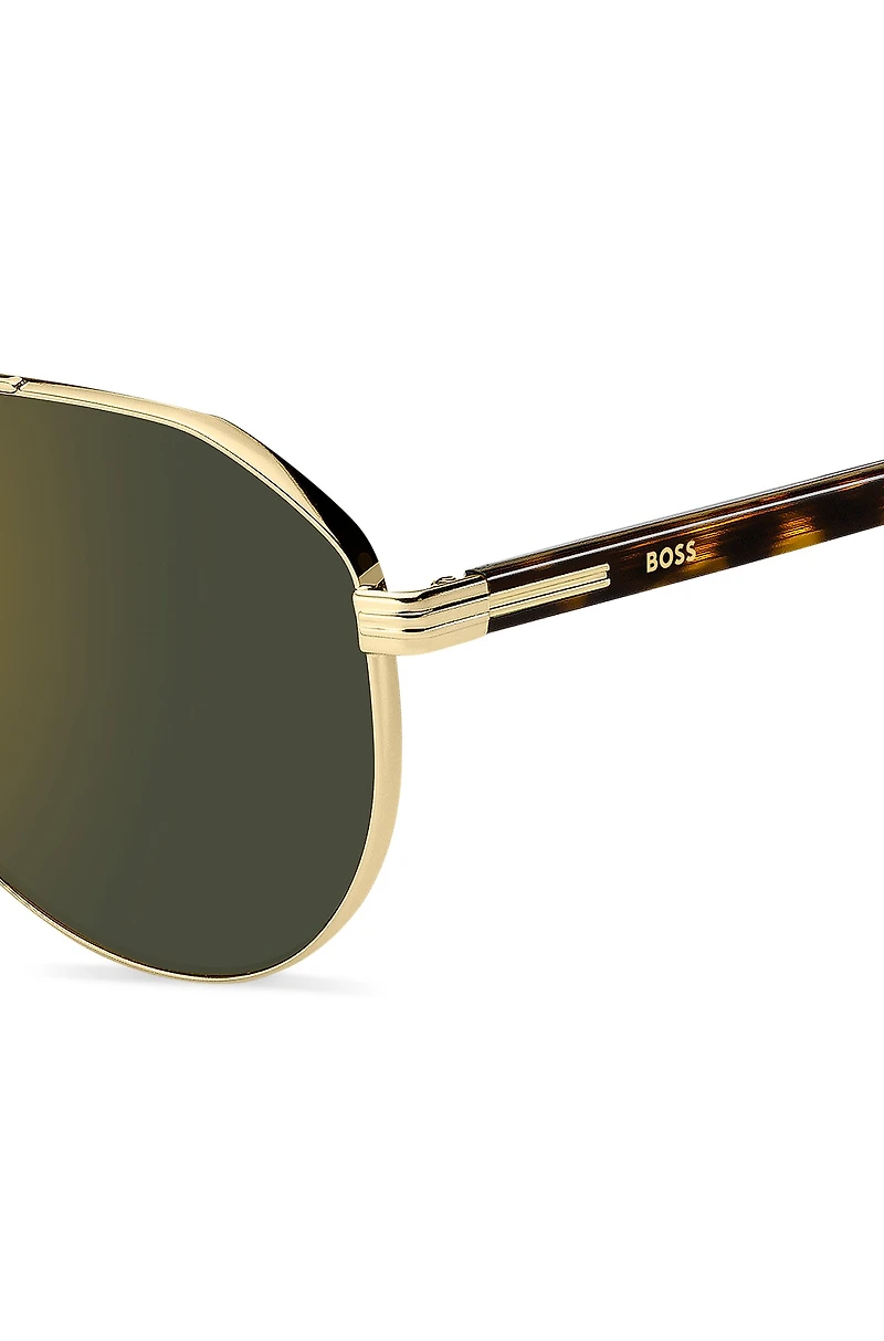Havana acetate sunglasses with beta-titanium temples