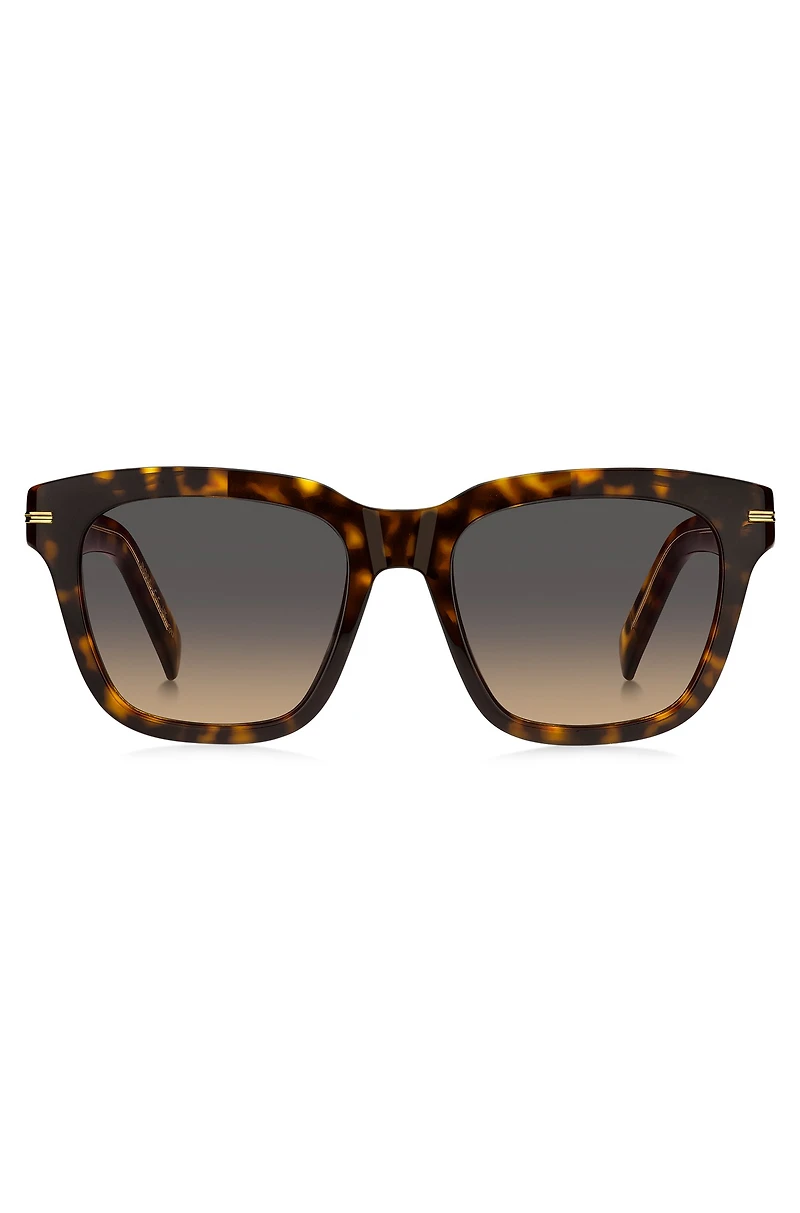 Havana-acetate sunglasses with gold-tone details