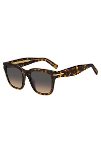 Havana-acetate sunglasses with gold-tone details