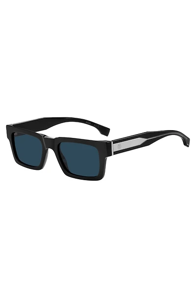 Black-acetate sunglasses with Double B monogram