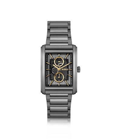 Principle Dress gray-dial watch with H-link strap