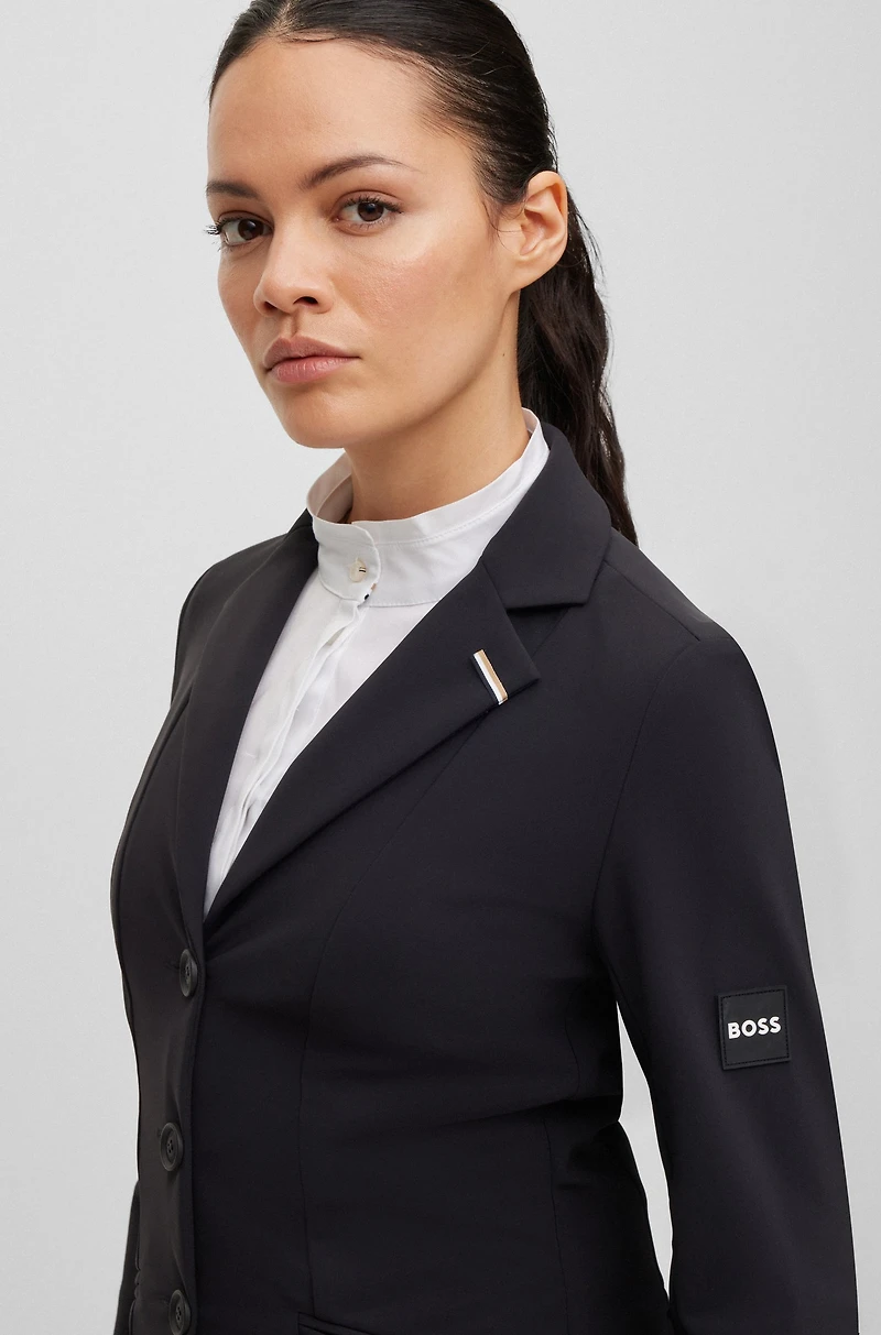 Equestrian slim-fit show jacket power-stretch material