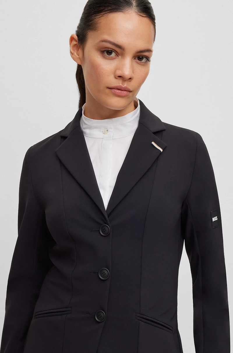 Equestrian slim-fit show jacket power-stretch material