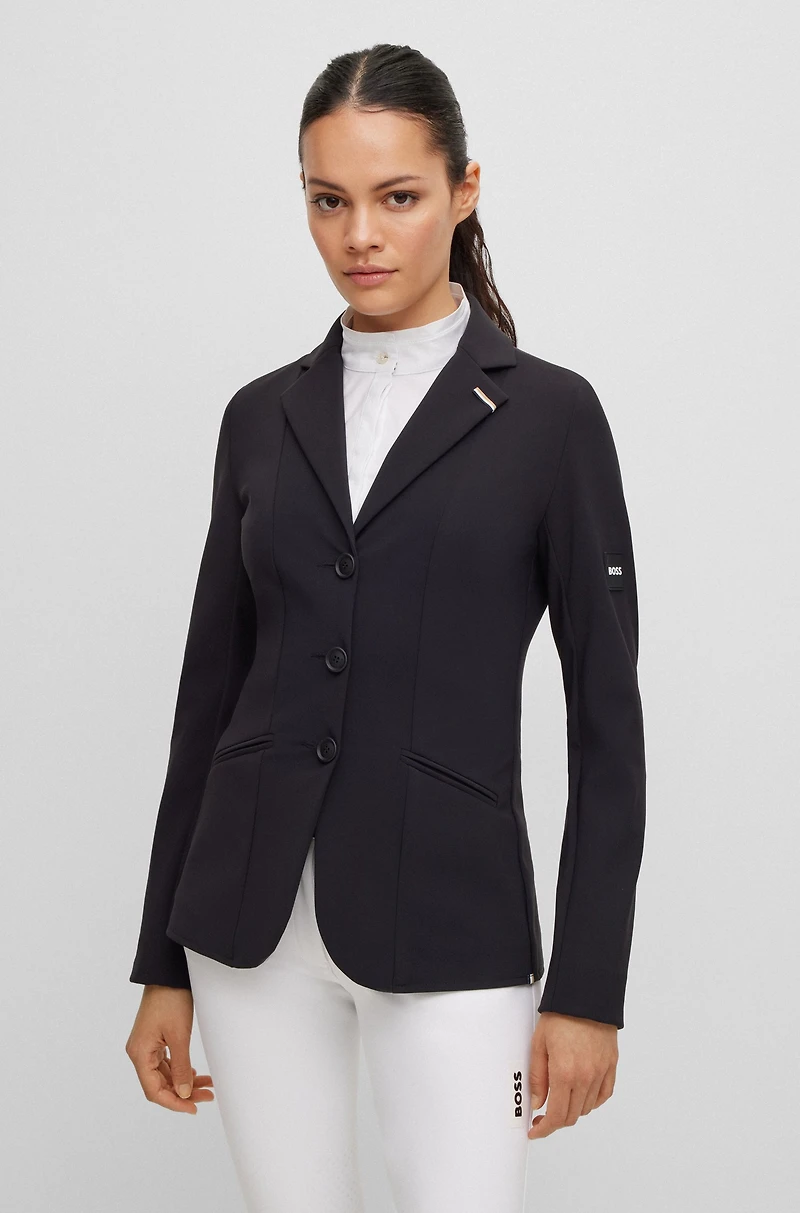 Equestrian slim-fit show jacket power-stretch material