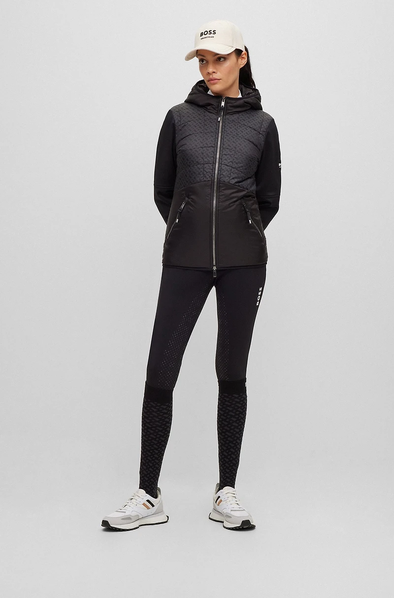 Equestrian full-grip breeches power-stretch material