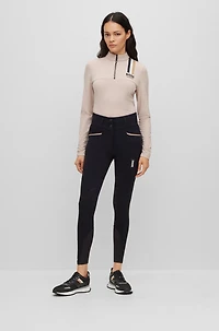 Equestrian full-grip breeches power-stretch material