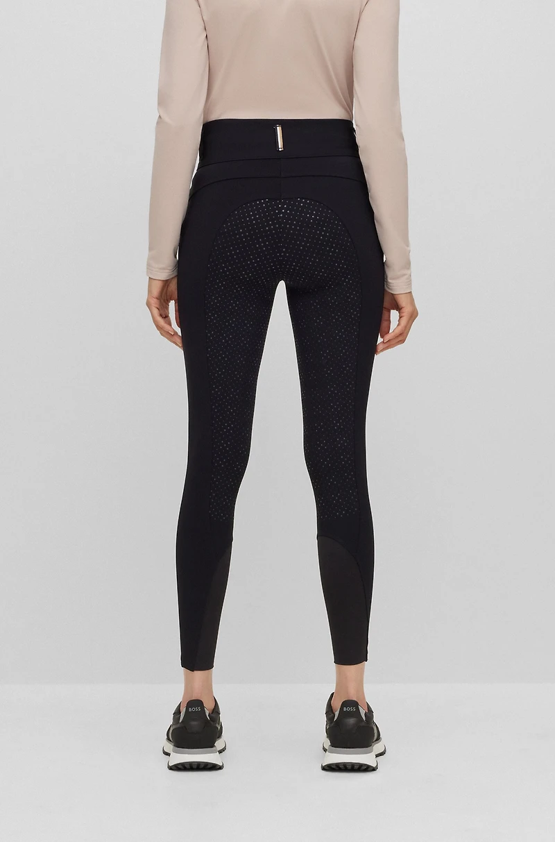 Equestrian full-grip breeches power-stretch material