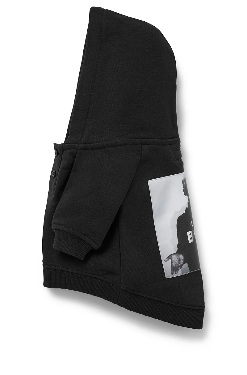 Dog hoodie cotton with Khaby Lame-inspired artwork