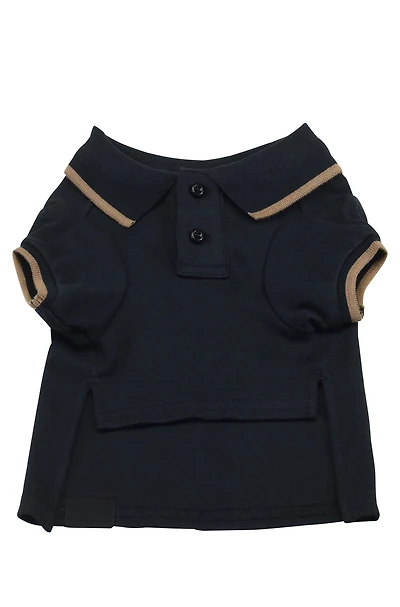 Logo-detail dog polo shirt with contrast tipping