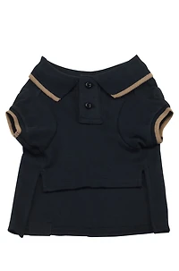 Logo-detail dog polo shirt with contrast tipping