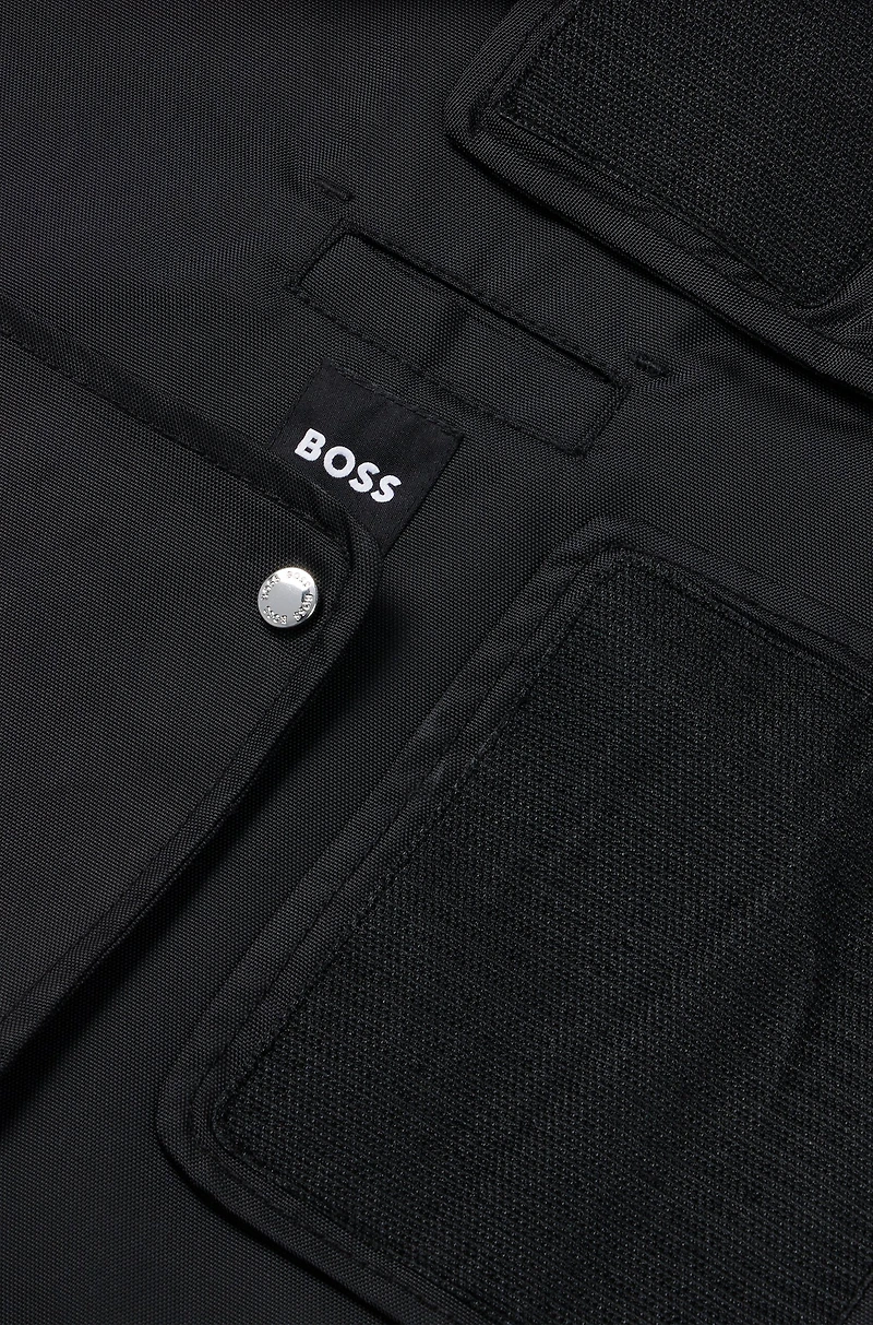 Dog raincoat waterproof fabric with contrast logo