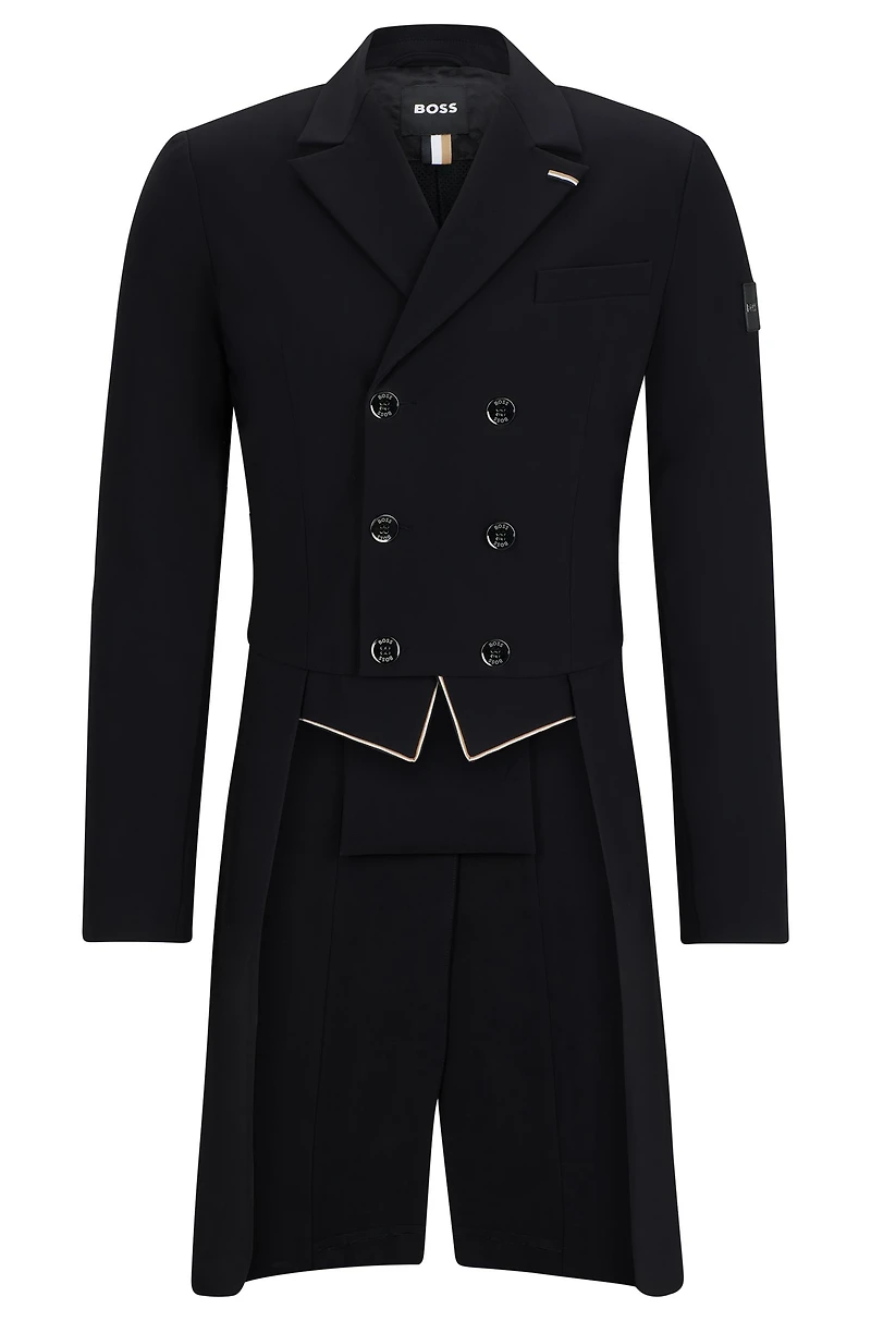 Equestrian tailcoat super-stretch material