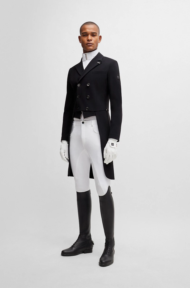 Equestrian tailcoat super-stretch material
