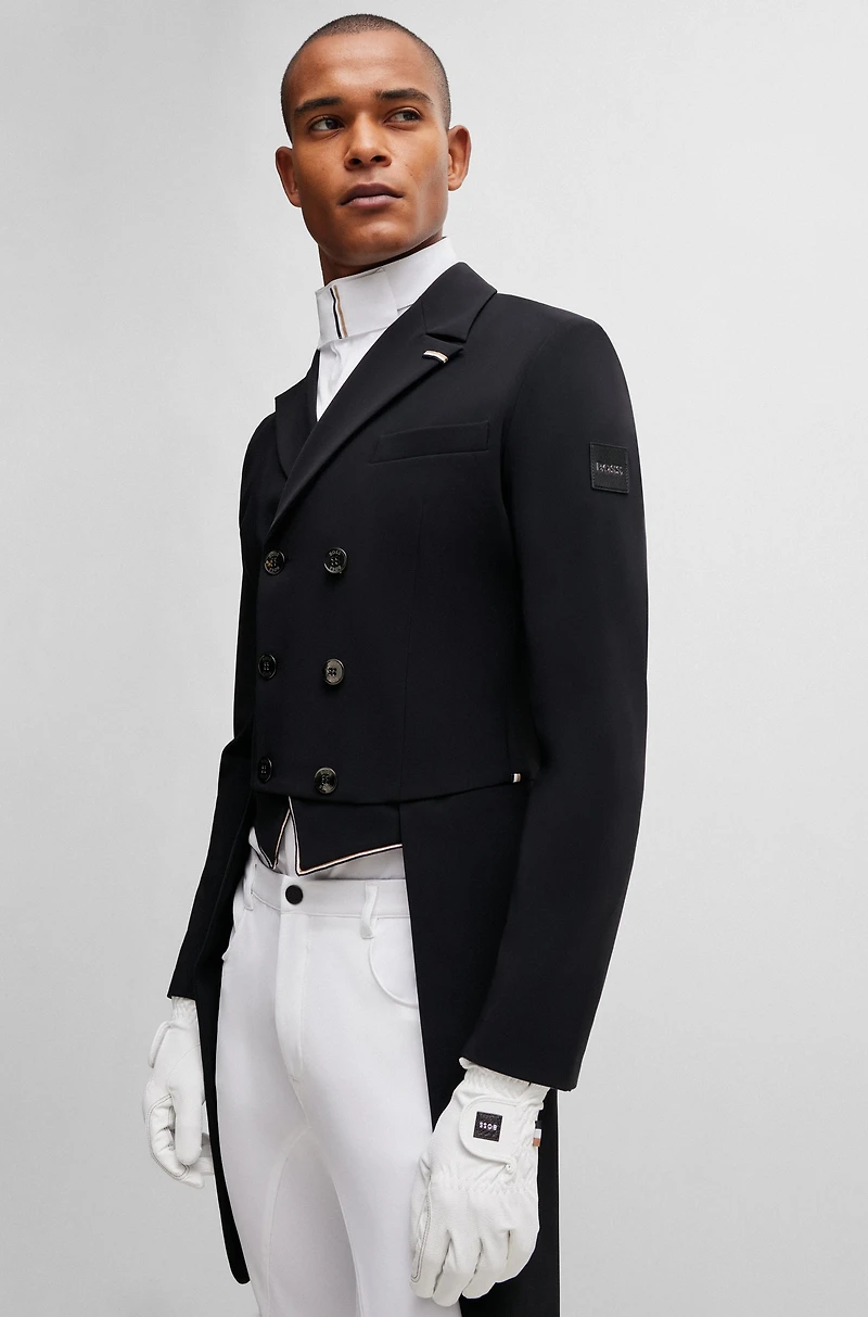 Equestrian tailcoat super-stretch material