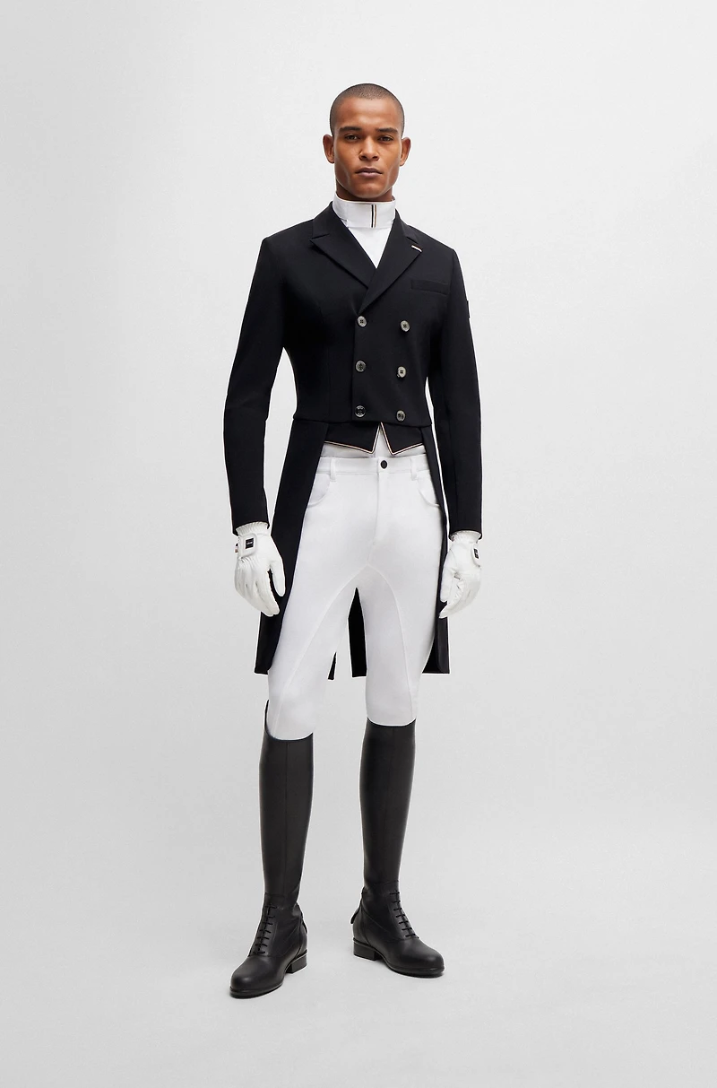 Equestrian tailcoat super-stretch material