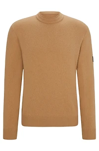 Equestrian cotton-cashmere sweater with logo patch