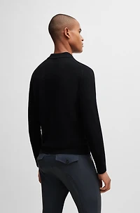 Equestrian knit polo a cotton-cashmere blend