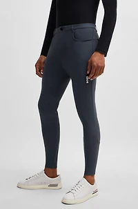 Equestrian knee-grip breeches super-stretch material