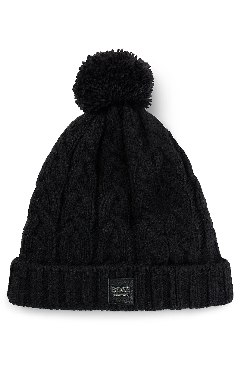 Equestrian lightweight bobble hat with fleece inner