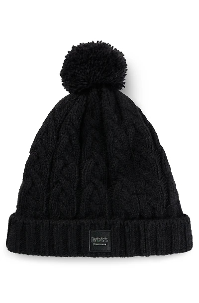 Equestrian lightweight bobble hat with fleece inner