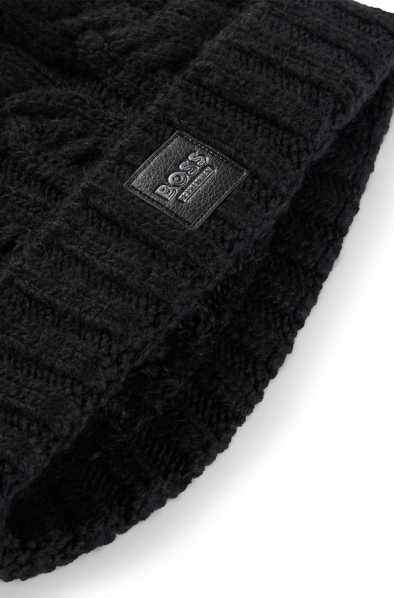 Equestrian lightweight bobble hat with fleece inner