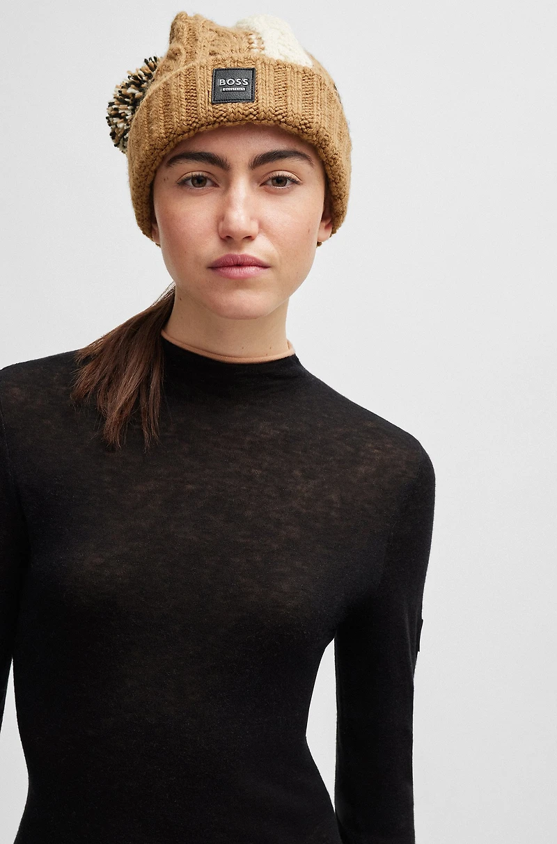 Equestrian lightweight bobble hat in signature colors