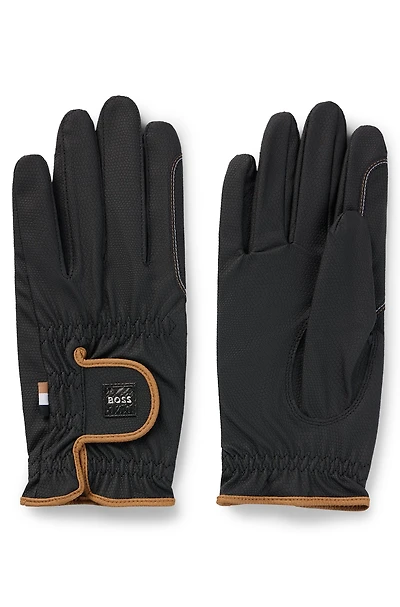 Equestrian riding gloves faux leather