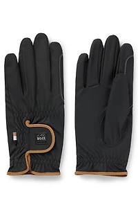 Equestrian riding gloves faux leather