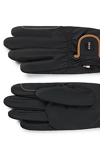 Equestrian riding gloves faux leather