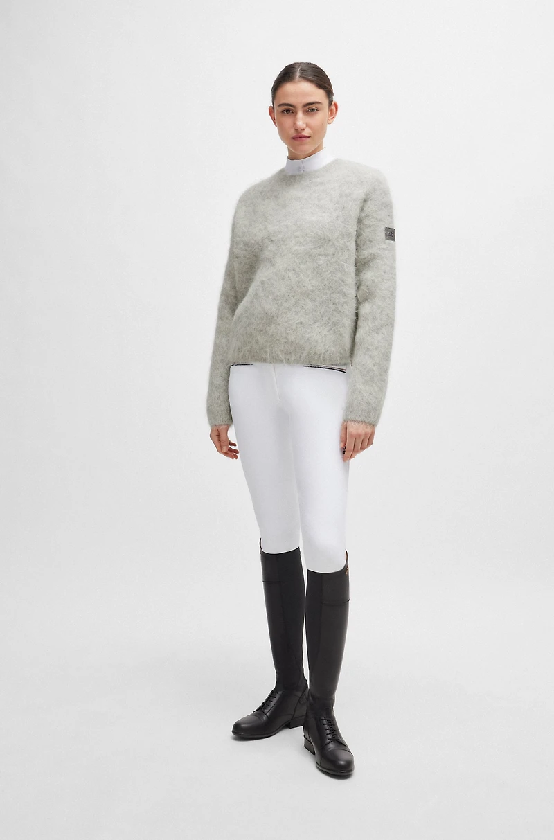 Equestrian voluminous sweater an alpaca blend