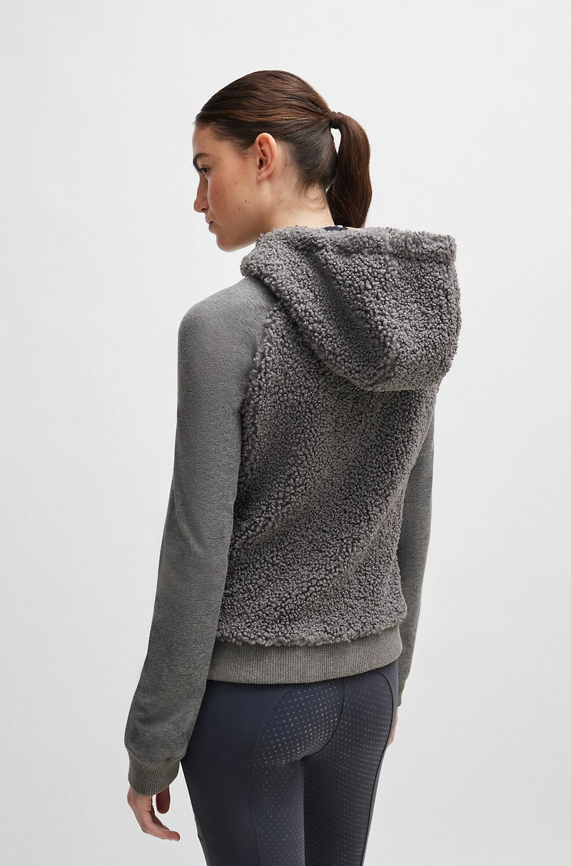Equestrian hybrid hoodie with teddy body and hood