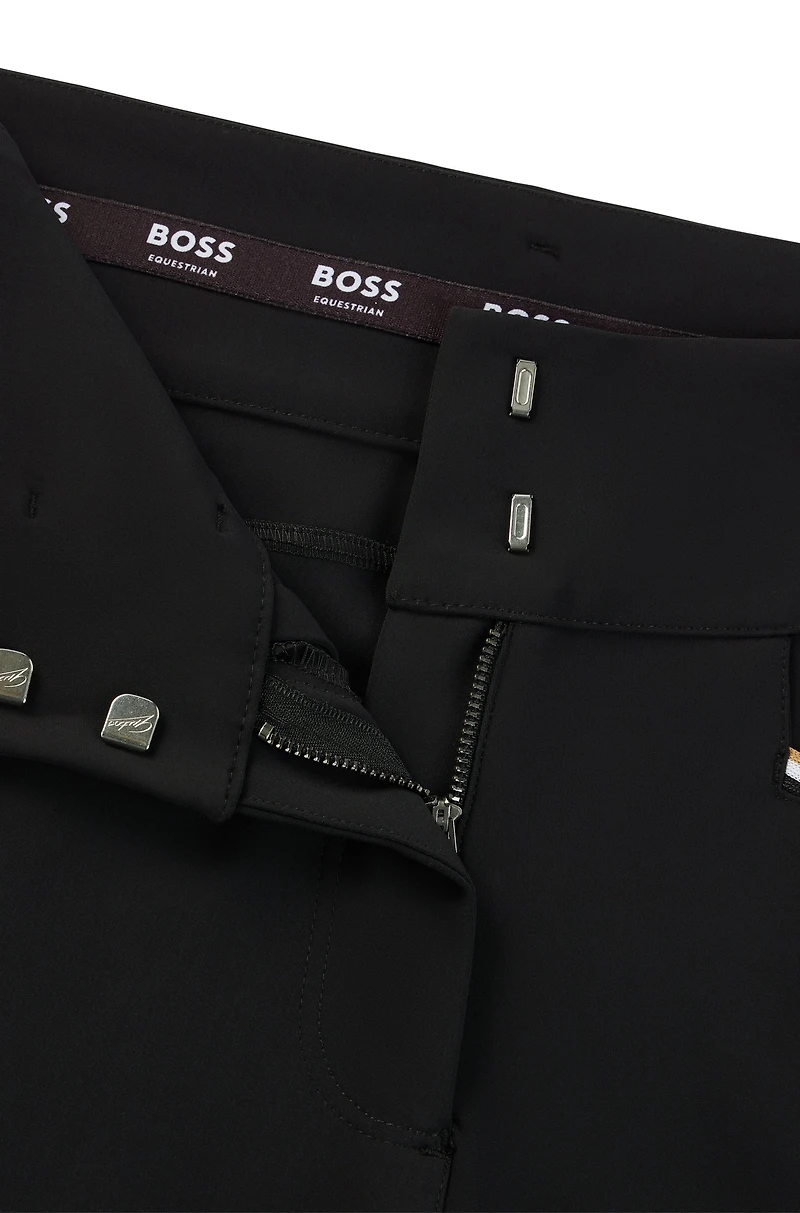 Equestrian high-waisted breeches with knee grip