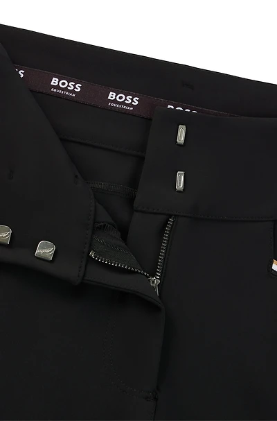 Equestrian high-waisted breeches with knee grip
