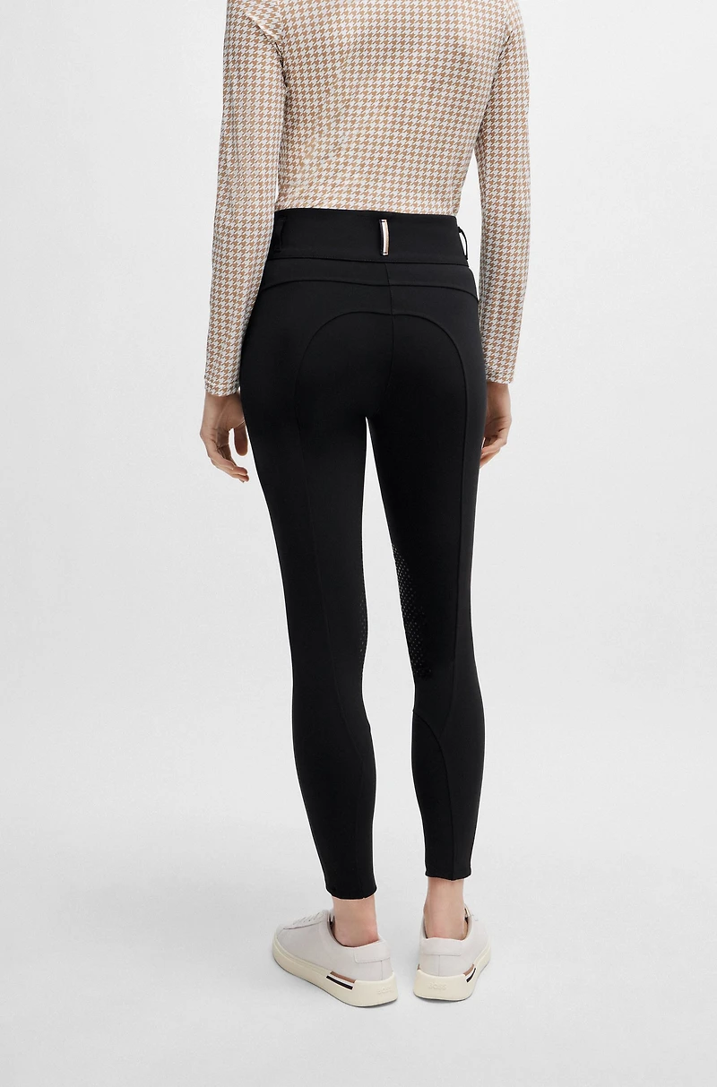Equestrian high-waisted breeches with knee grip
