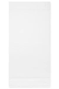 White Aegean-cotton bath towel with tonal logo