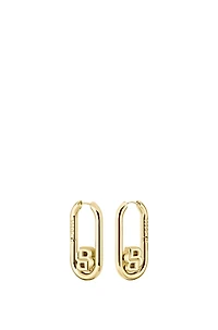 Gold-tone hoop earrings with Double B monograms