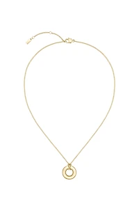 Gold-tone necklace with logo hoop