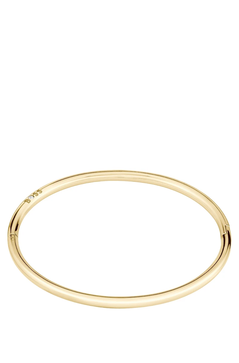 Gold-tone bangle with logo detail