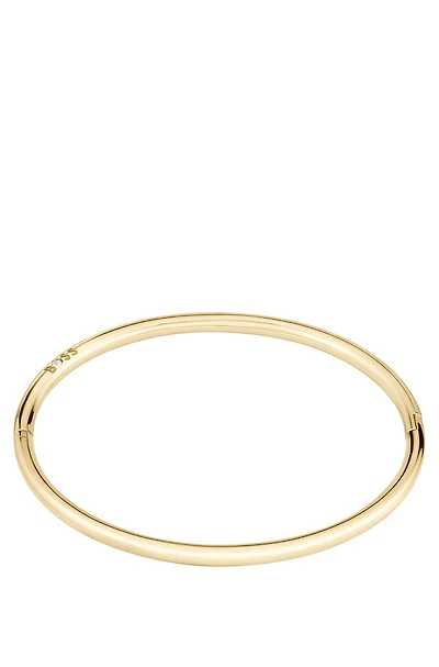 Gold-tone bangle with logo detail