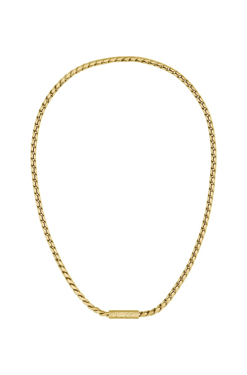 Gold-tone necklace with braided chain
