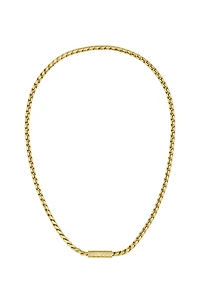 Gold-tone necklace with braided chain