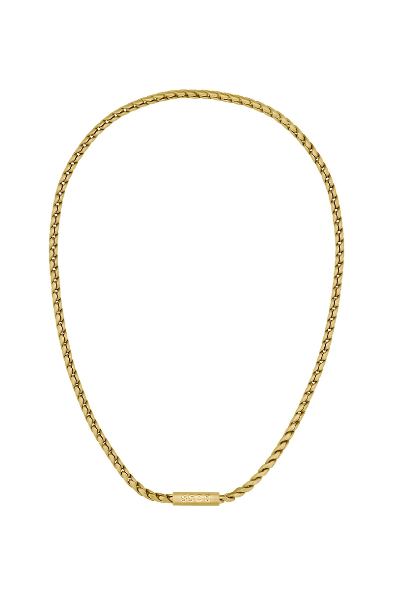Gold-tone necklace with braided chain