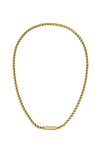 Gold-tone necklace with braided chain